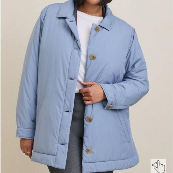 Torrid blue poly fill jacket New - Picture 2 of 5